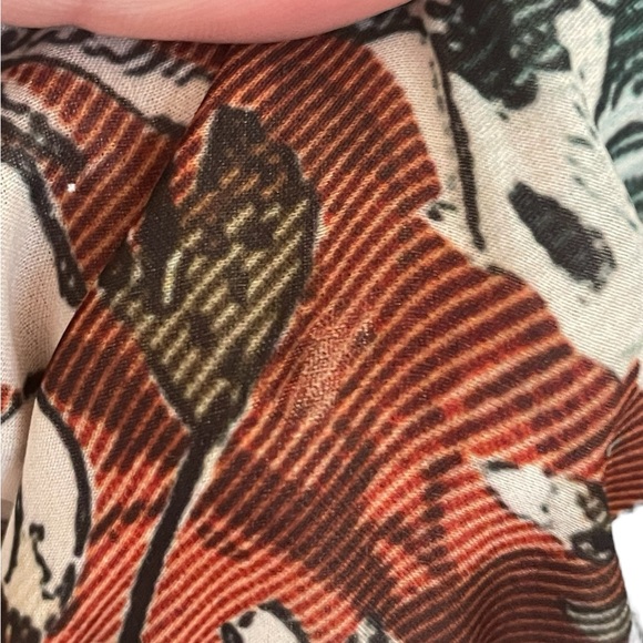 Hemant & Nandita ANTHROPOLOGIE Zeri Brown Floral Tiered Peasant Dress - Picture 5 of 16